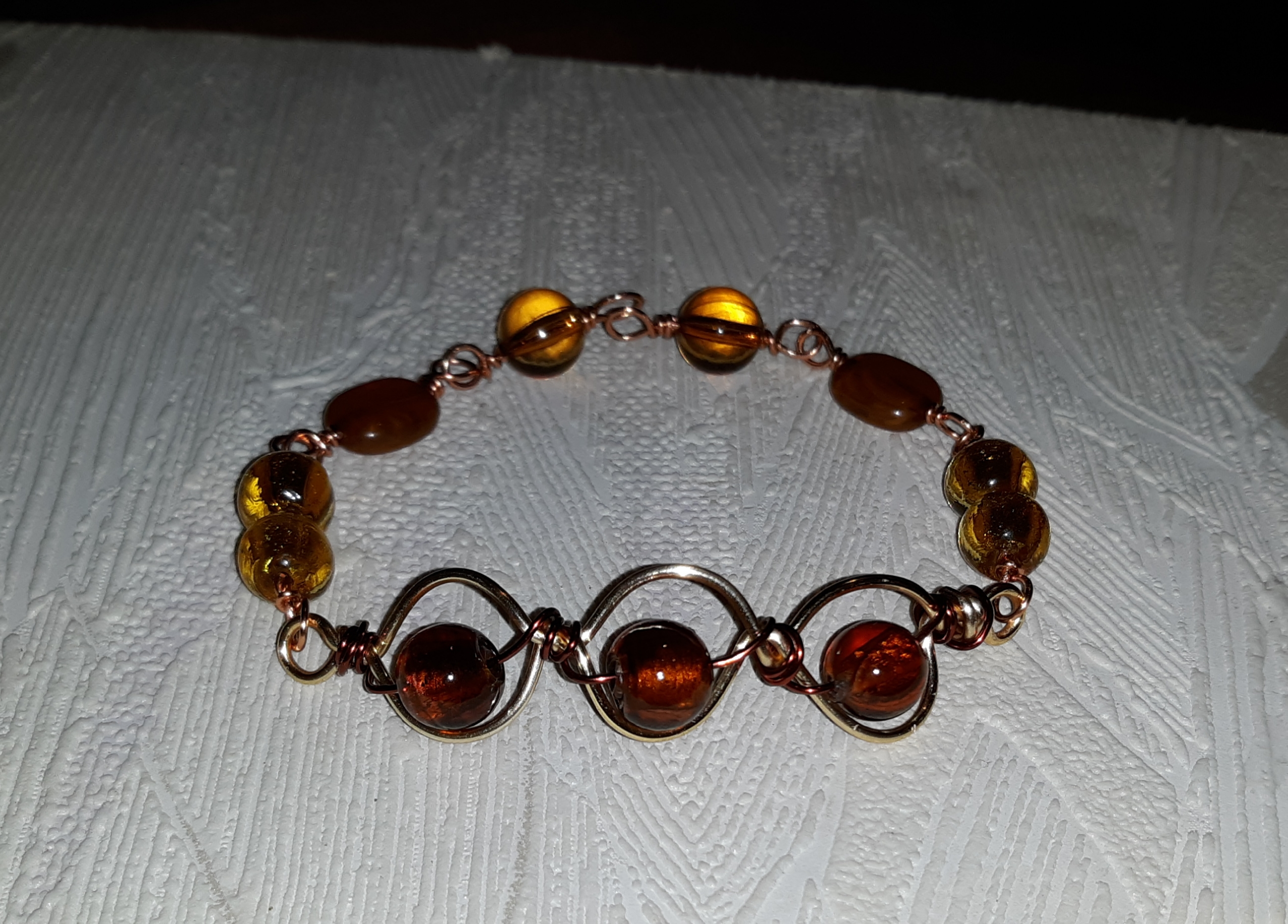 bead and wire bracelet