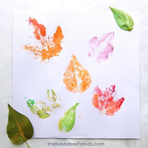 leaf painting