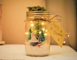 Mason jar winter lantern