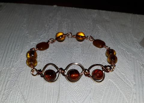 bead and wire bracelet