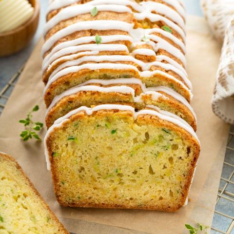 loaf of lemon zucchini bread