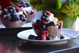 fruit filled chocolate cups