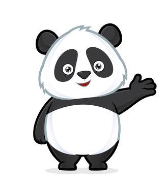 panda waving