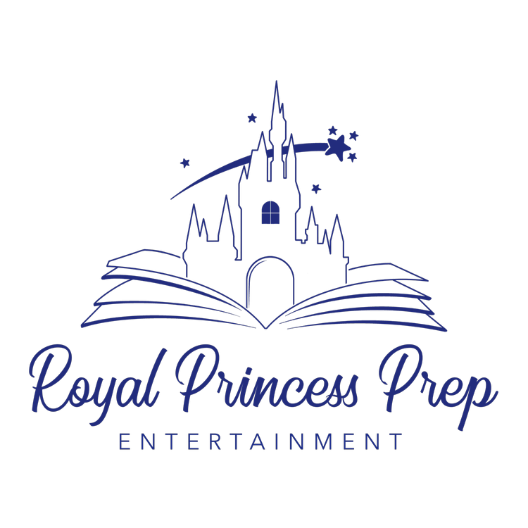 Royal Princess Prep logo featuring a castle and storybook