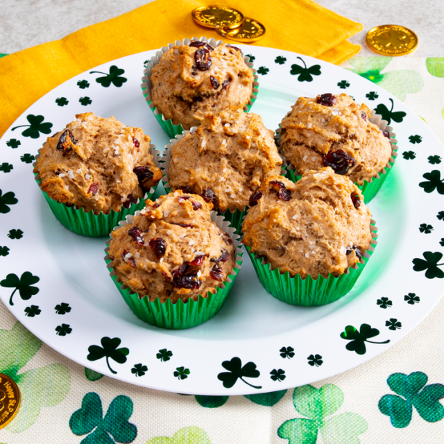 plate of muffins